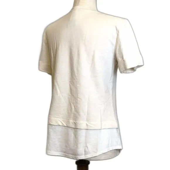 Anthropologie Dolan Ivory Cotton Top - Picture 2 of 6